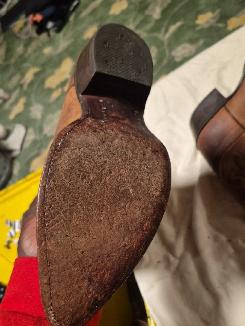 Justin Boots Men's Distressed Brown Leather Western Boots